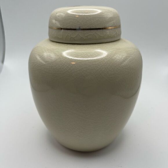 Vintage pheasant floral hand painted ginger jar - Picture 2 of 4